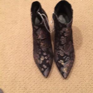 Brocade ankle boots